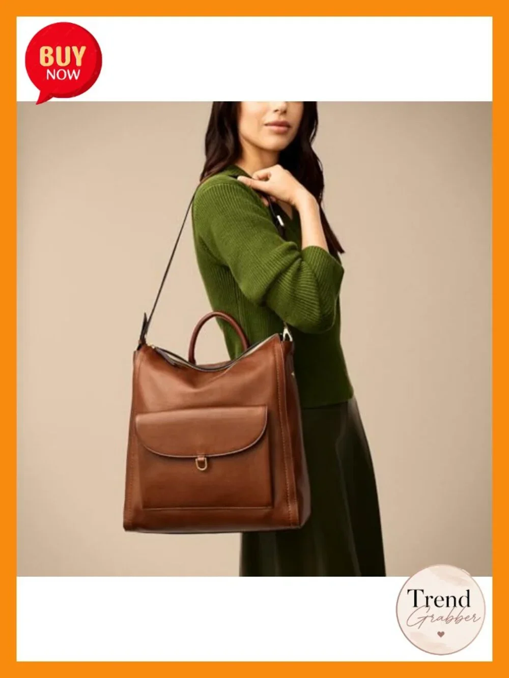 Women's Leather Convertible Backpack Purse Crossbody Bag